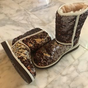 Brown Sequin Uggs